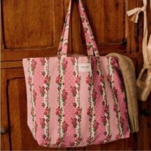 Sézane Floral Pink Tote Bag